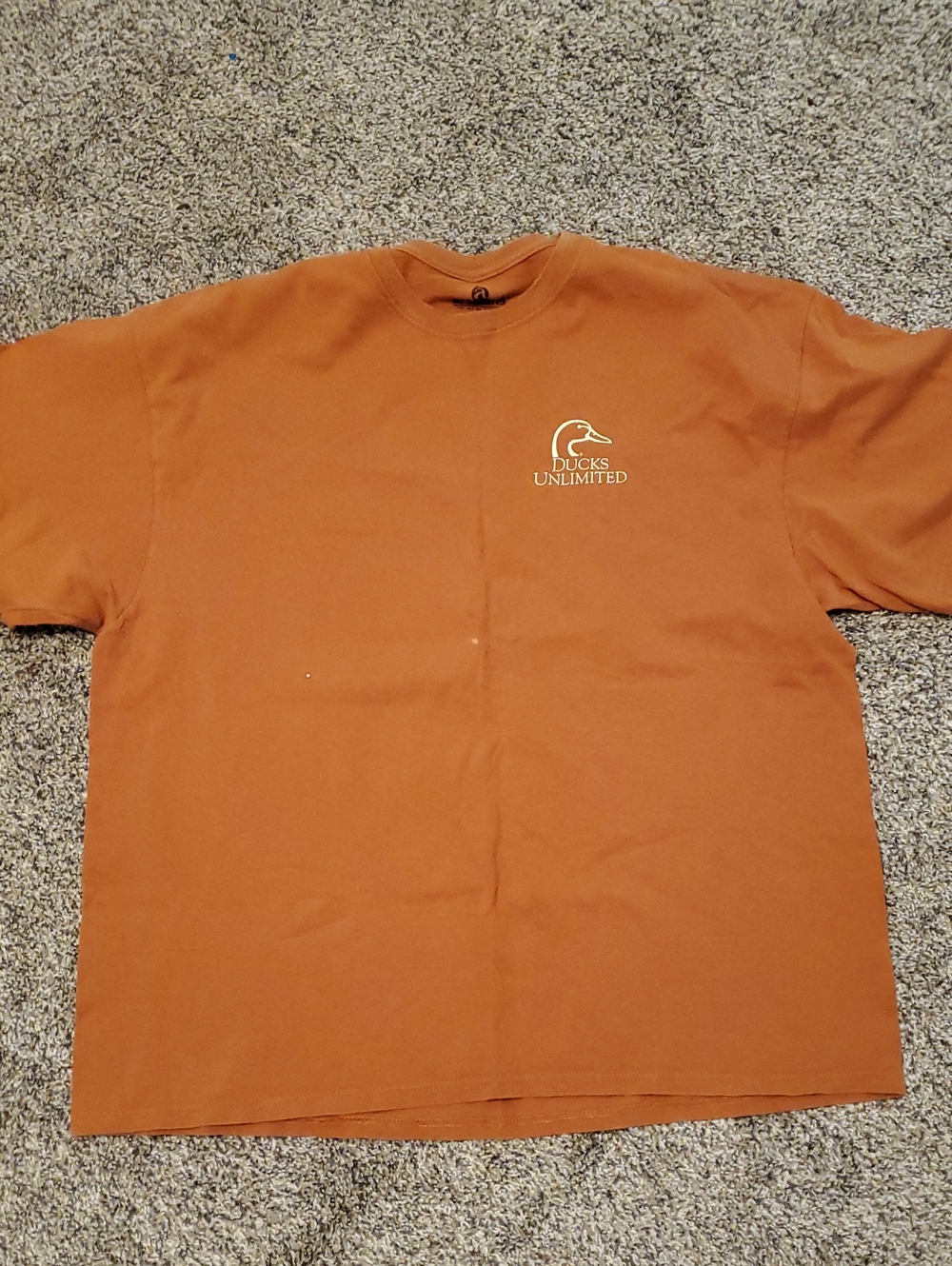 Artisan Men's Short Sleeve Tee in Rust Orange with White Logo